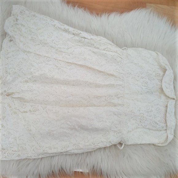 strapless cream summer dress - Picture 2 of 4